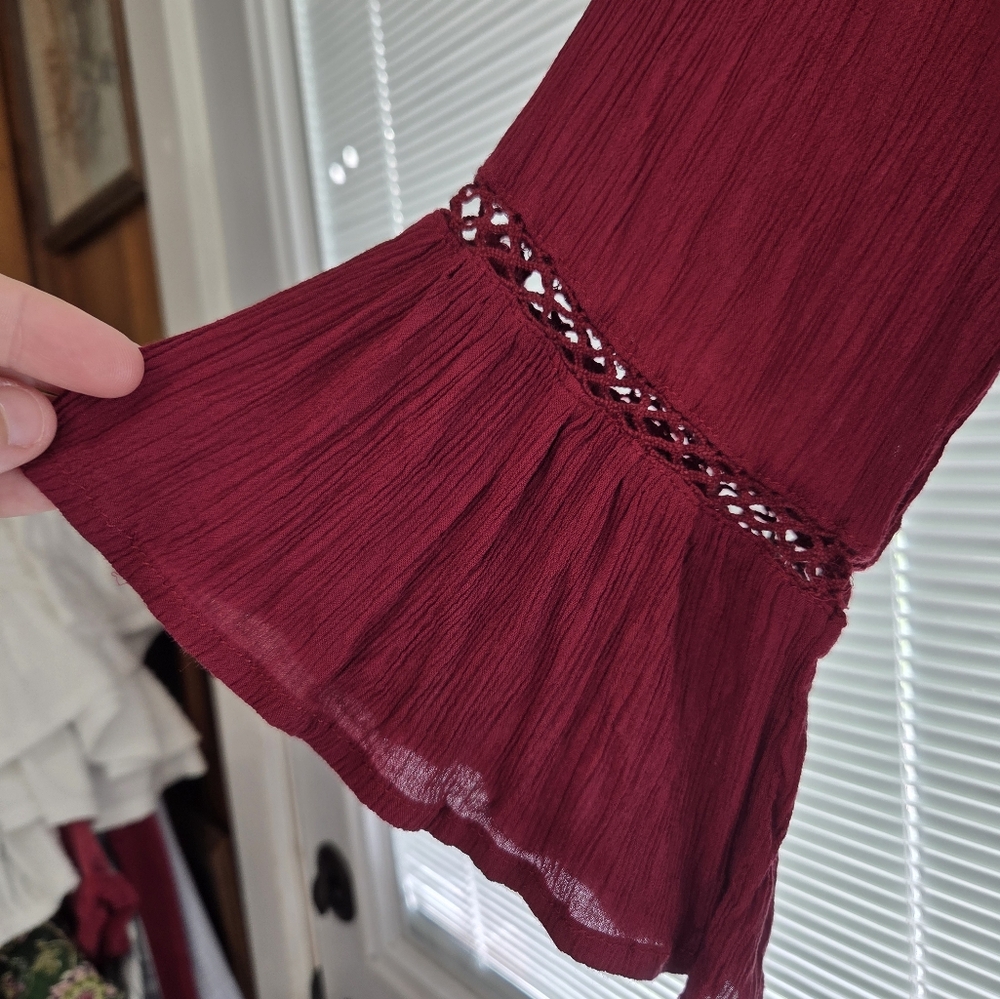 Burgandy Blouse - Picture 2 of 4